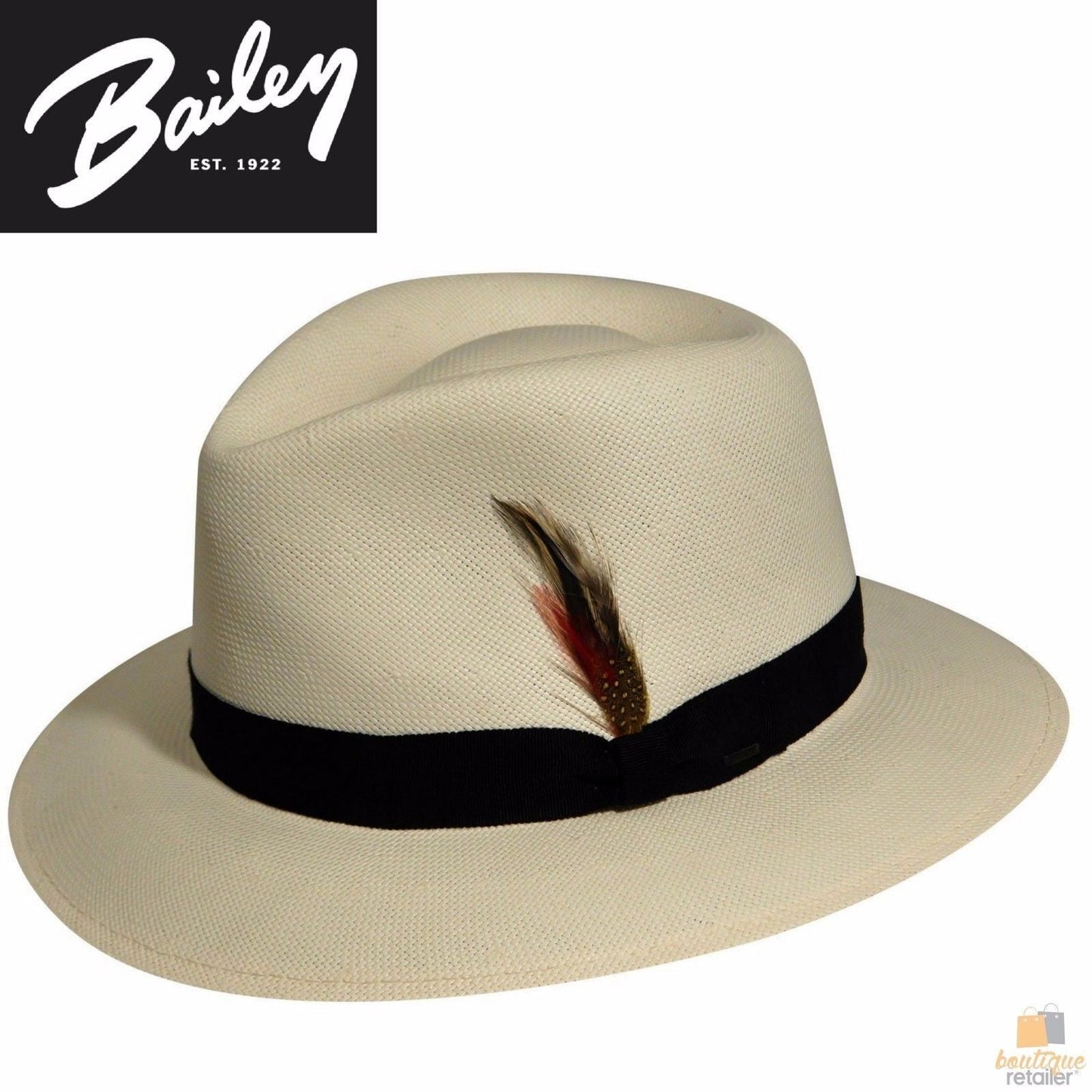 BAILEY Konrath Lite Straw Hat Summer Sun MADE IN USA Trilby Fedora 63125-1