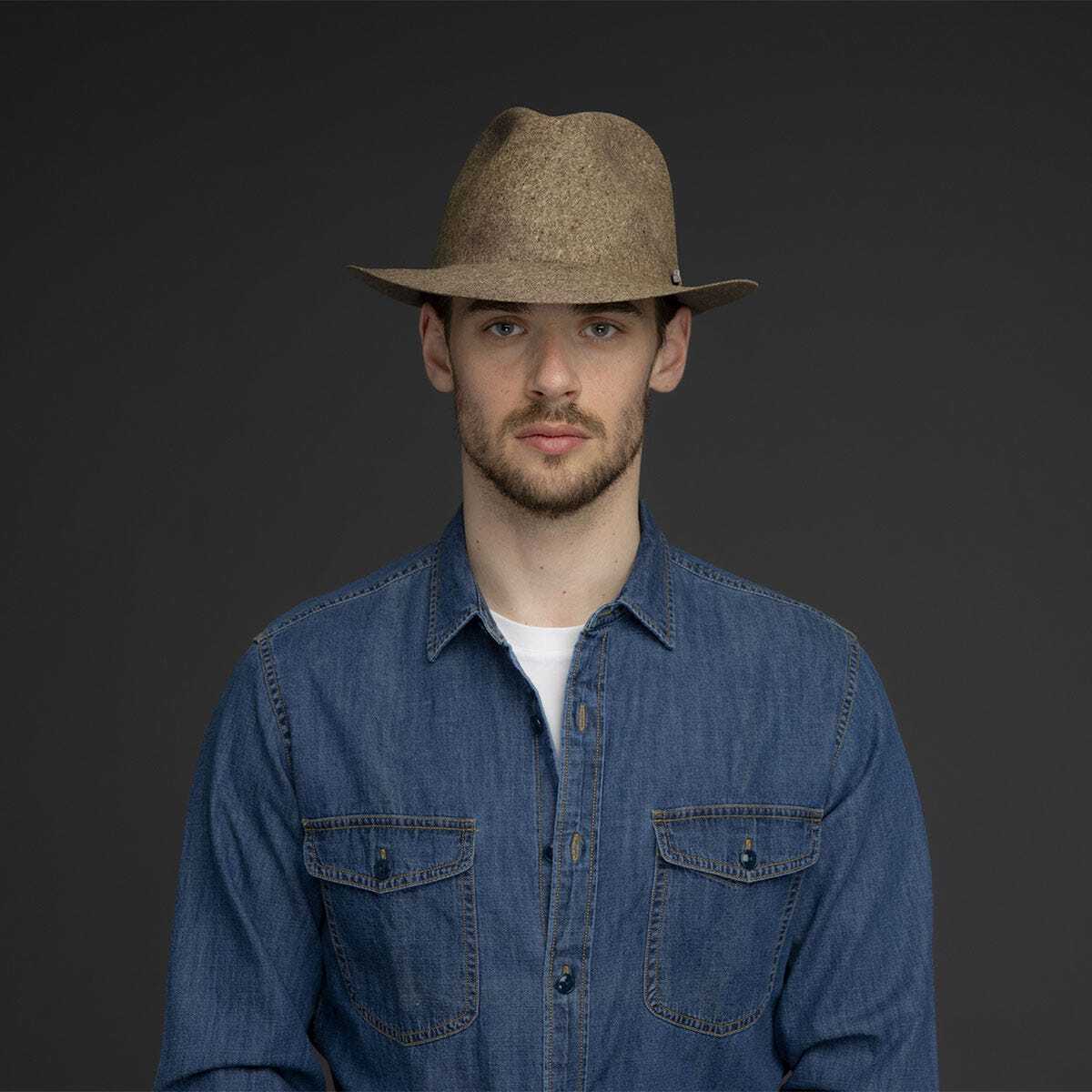 Bailey Atmore Fedora Trilby Hat LiteFelt - Brown-3