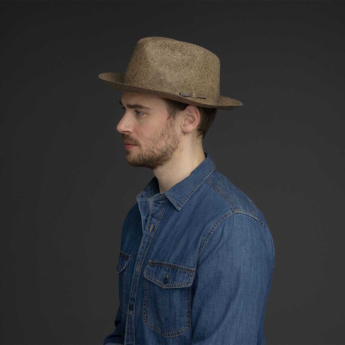 Bailey Atmore Fedora Trilby Hat LiteFelt - Brown-4