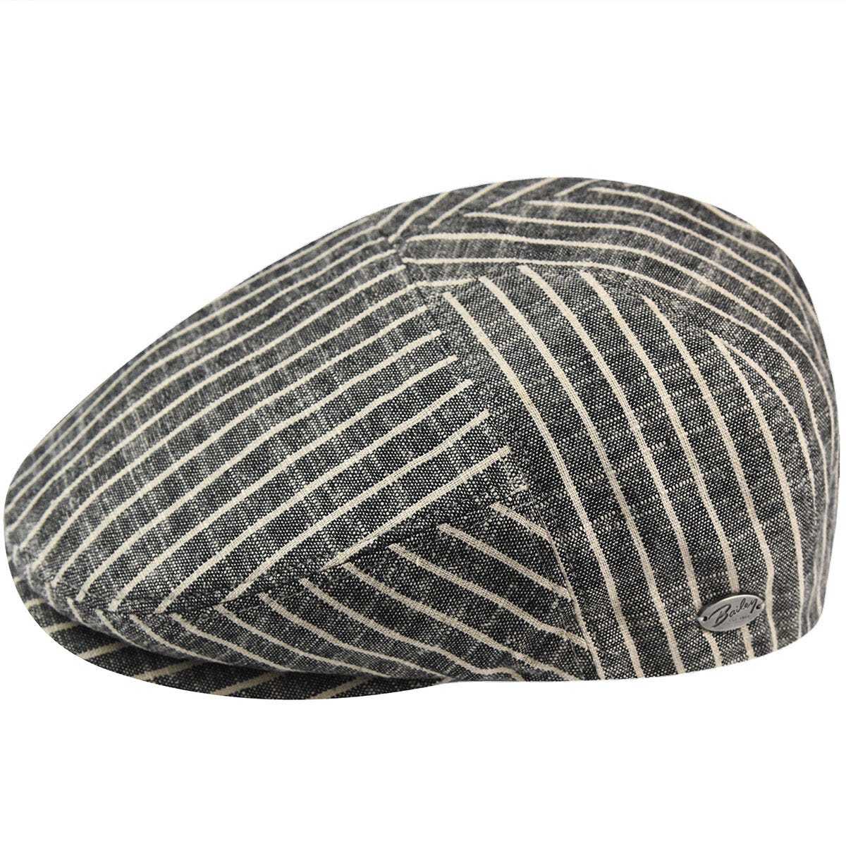 Bailey Mens Piland Ivy & Flat Cap For Spring and Summer Season - Black-1