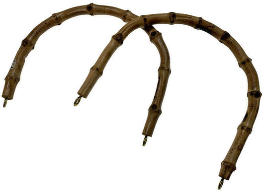 1 Pair 100% Replacement Bamboo Handles Straps Handbag Handle MADE IN JAPAN Wooden-0