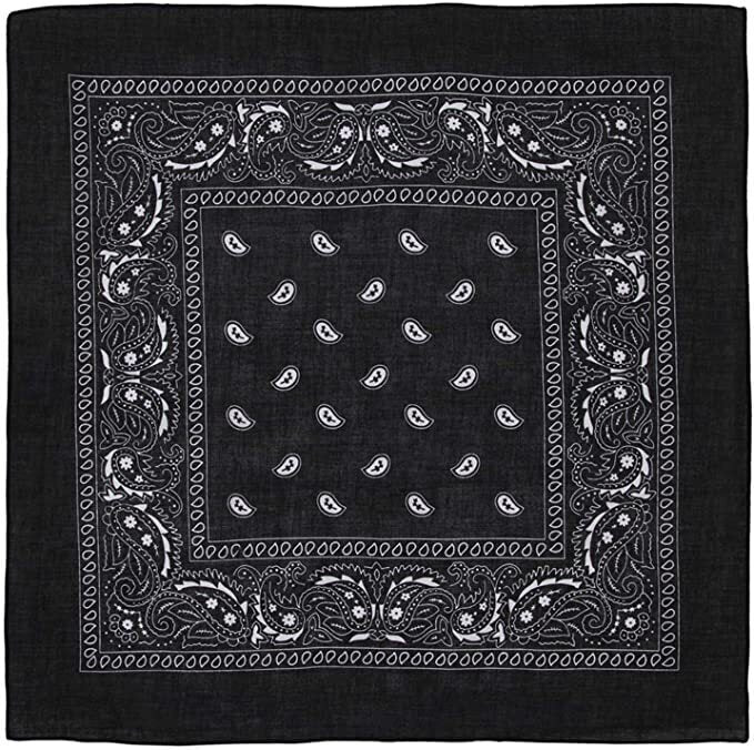 BANDANA Paisley 100% COTTON Head Wrap Durag Bandanna Summer Biker Scarf Mask-7