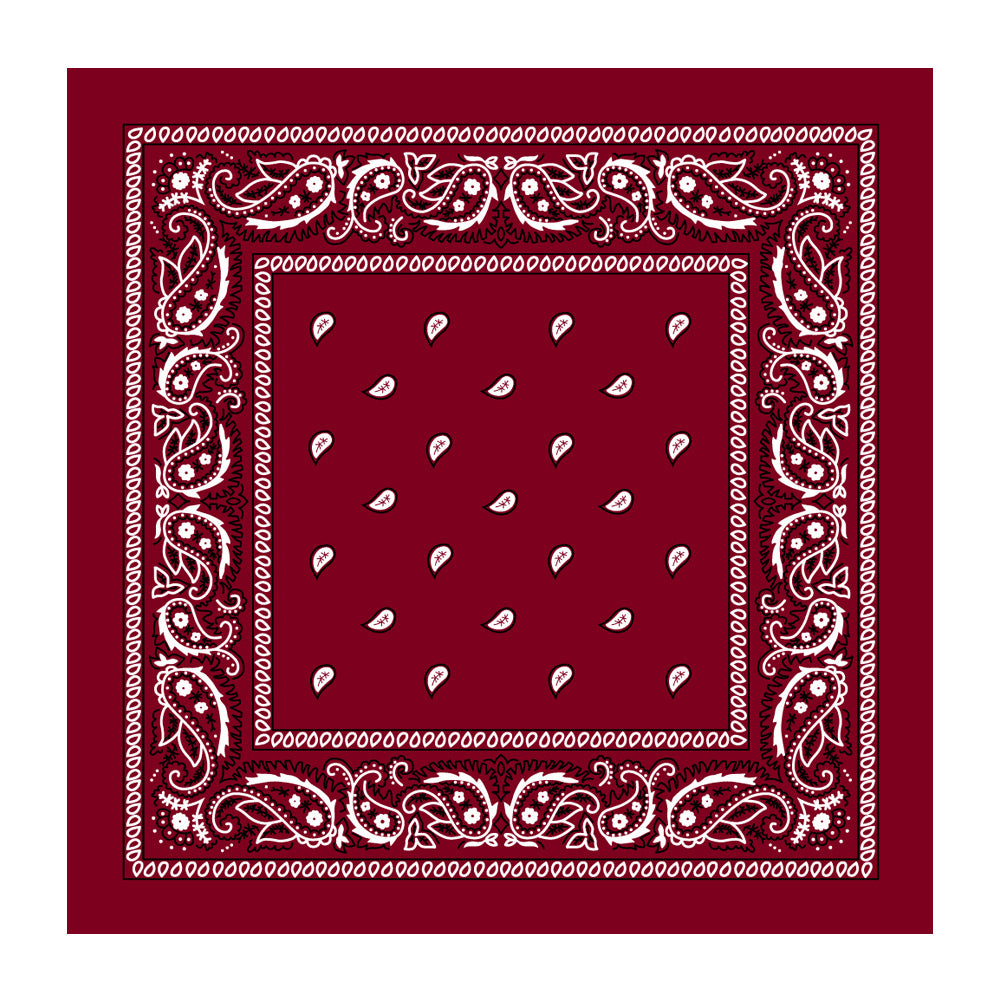 BANDANA Paisley 100% COTTON Head Wrap Durag Bandanna Summer Biker Scarf Mask-12