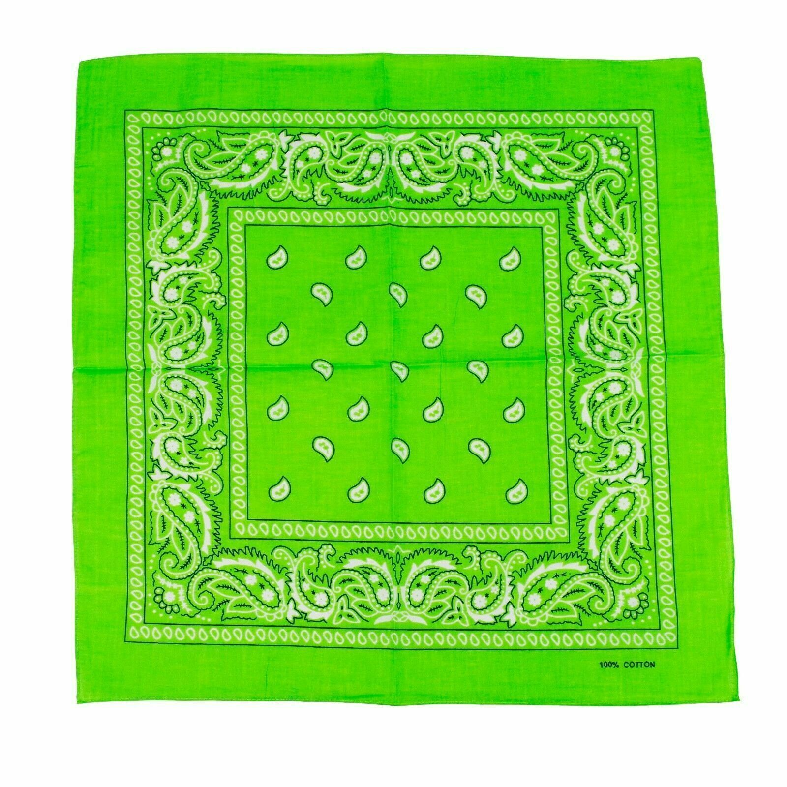 BANDANA Paisley 100% COTTON Head Wrap Durag Bandanna Summer Biker Scarf Mask-21