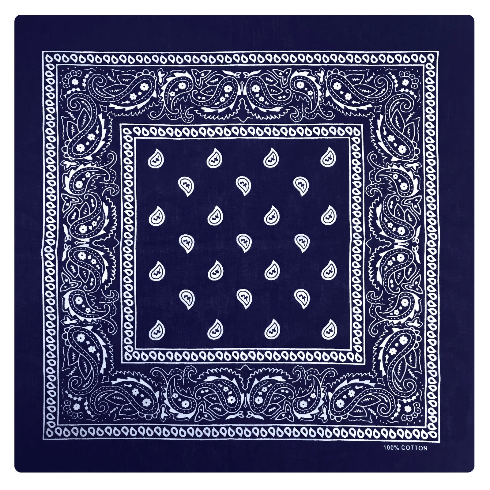 BANDANA Paisley 100% COTTON Head Wrap Durag Bandanna Summer Biker Scarf Mask-24
