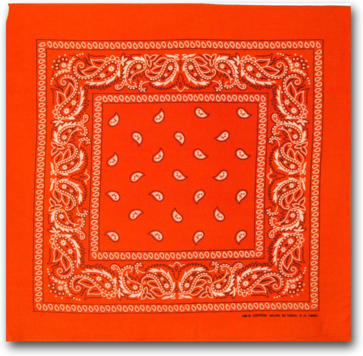 BANDANA Paisley 100% COTTON Head Wrap Durag Bandanna Summer Biker Scarf Mask-26