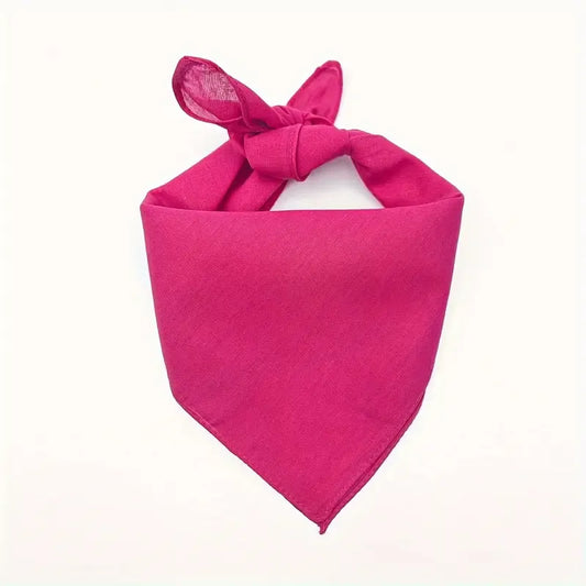 BANDANA 100% COTTON Head Wrap Durag Bandanna Summer Biker Scarf Mask - Hot Pink