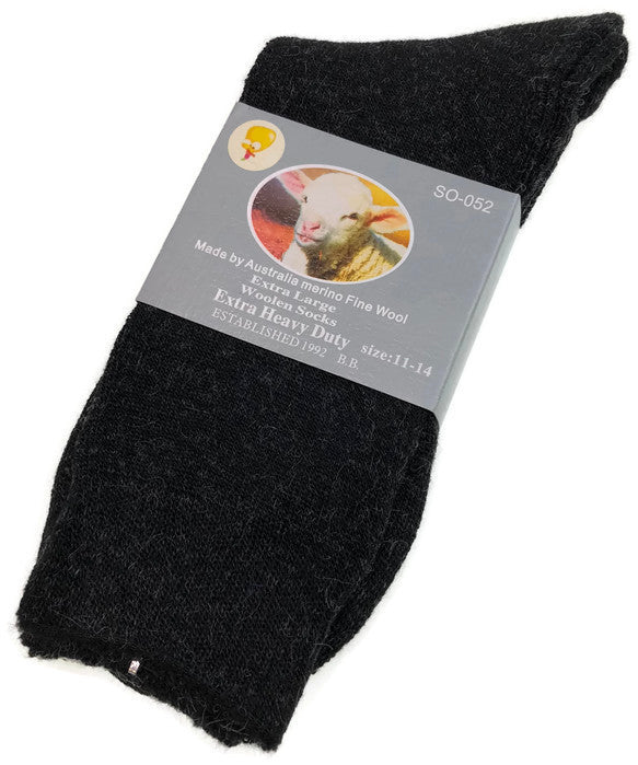1 Pair Merino Wool Blend Woolen Work Socks Hiking Heavy Duty Warm Winter Thermal-9