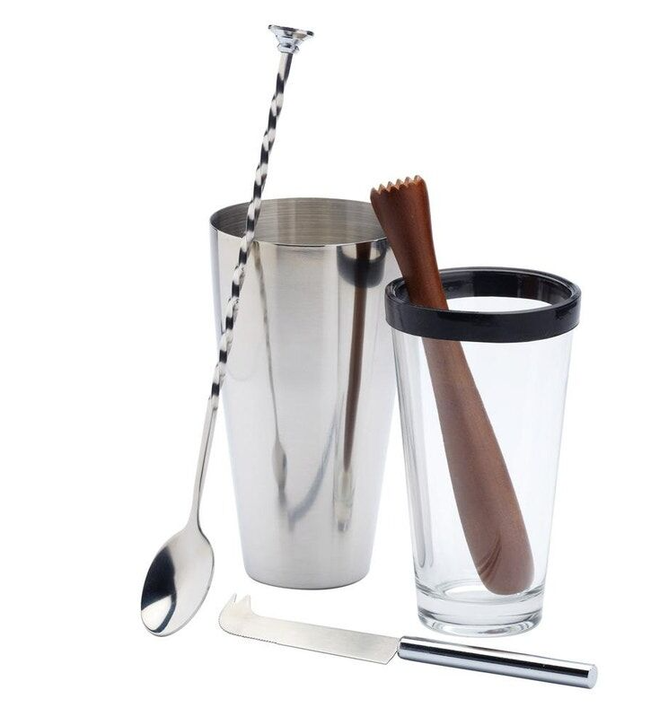 4pcs Set Barcraft Mojito Cocktail Drinks Maker Kit - Stainless Steel