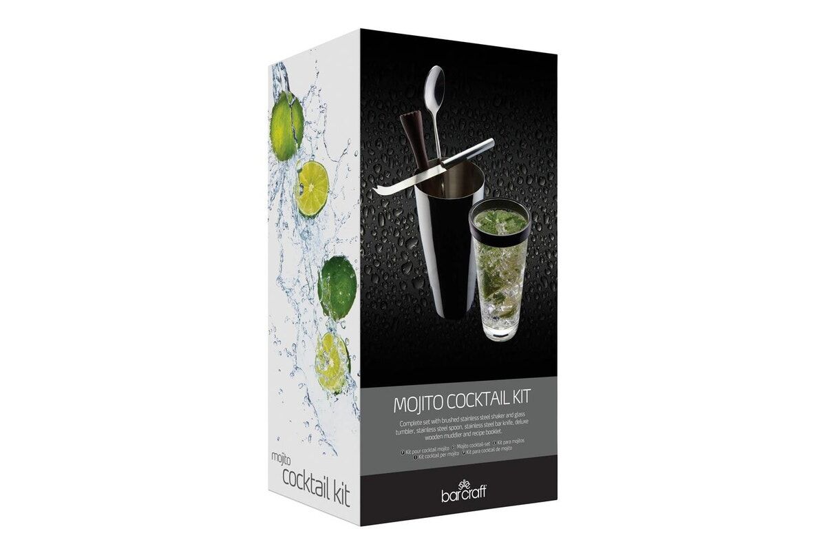 4pcs Set Barcraft Mojito Cocktail Drinks Maker Kit - Stainless Steel