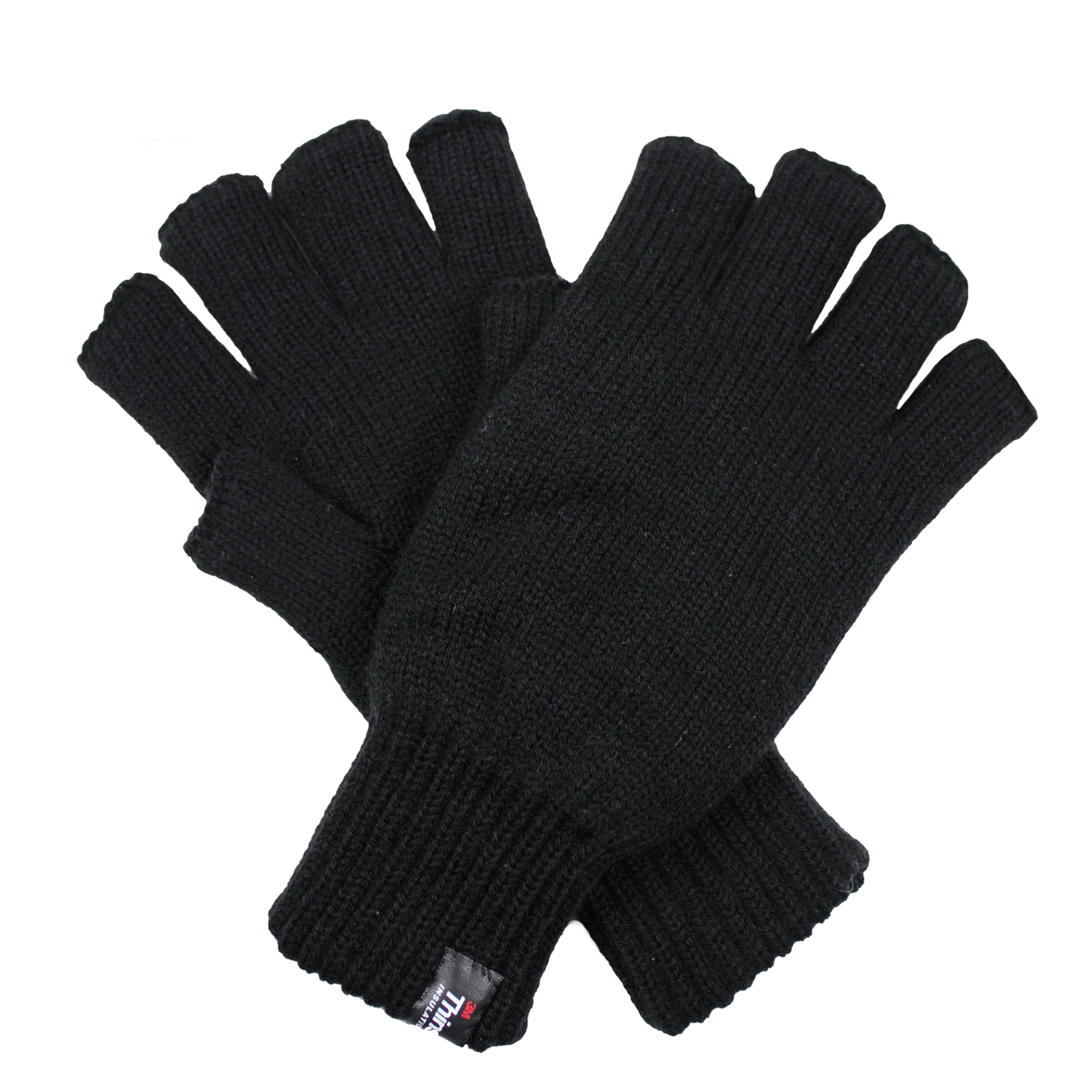 2pcs Winter Set Mens 3M Thinsulate Beanie Hat + Knitted Fingerless Gloves Snow-3