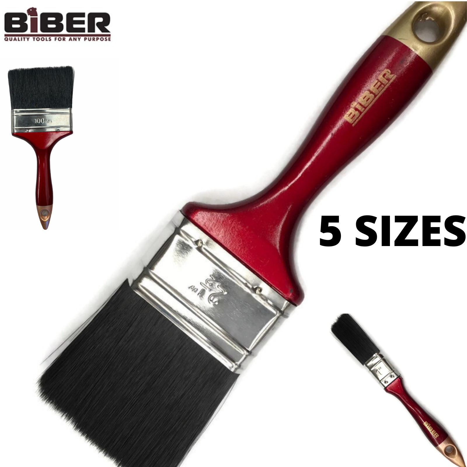 Biber Paint Brushes Straight Professional Painting House Flat Brush-1