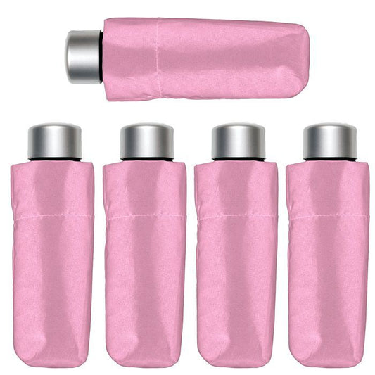 5x Bobbie J Super Lite Mini Handbag Umbrella Folding Compact Lightweight in Pink