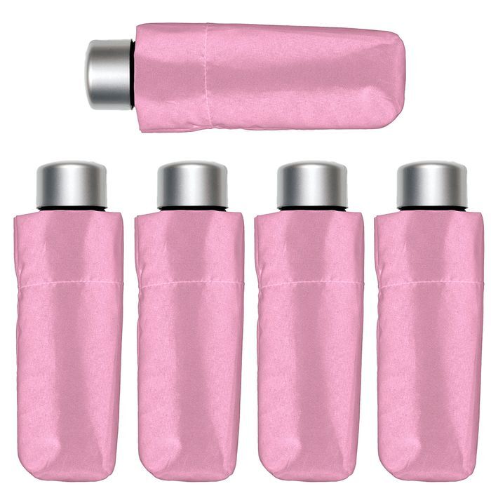 5x Bobbie J Super Lite Mini Handbag Umbrella Folding Compact Lightweight in Pink