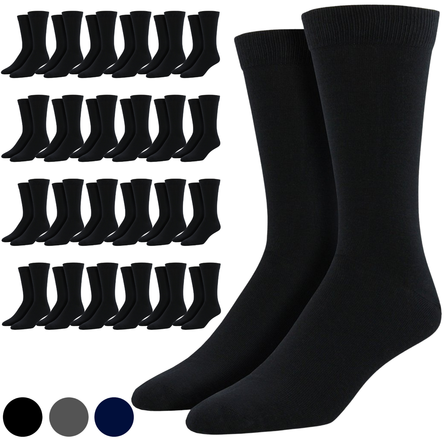 24 Pairs Premium Bamboo Loose Top Socks Diabetic Diabetes Circulation Eco Sox-0