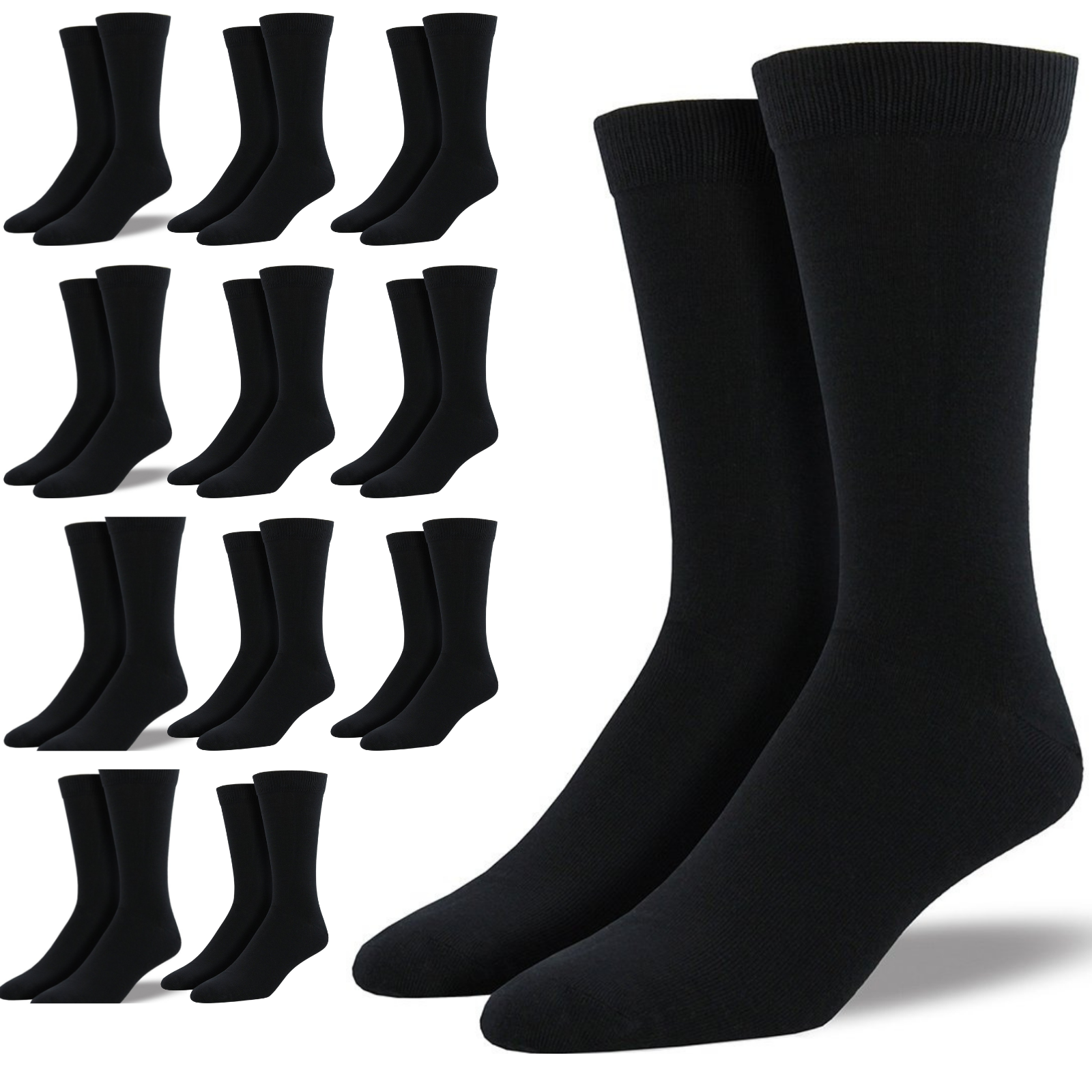 12 Pairs Premium Bamboo Loose Top Socks Diabetic Diabetes Circulation Eco Sox-3