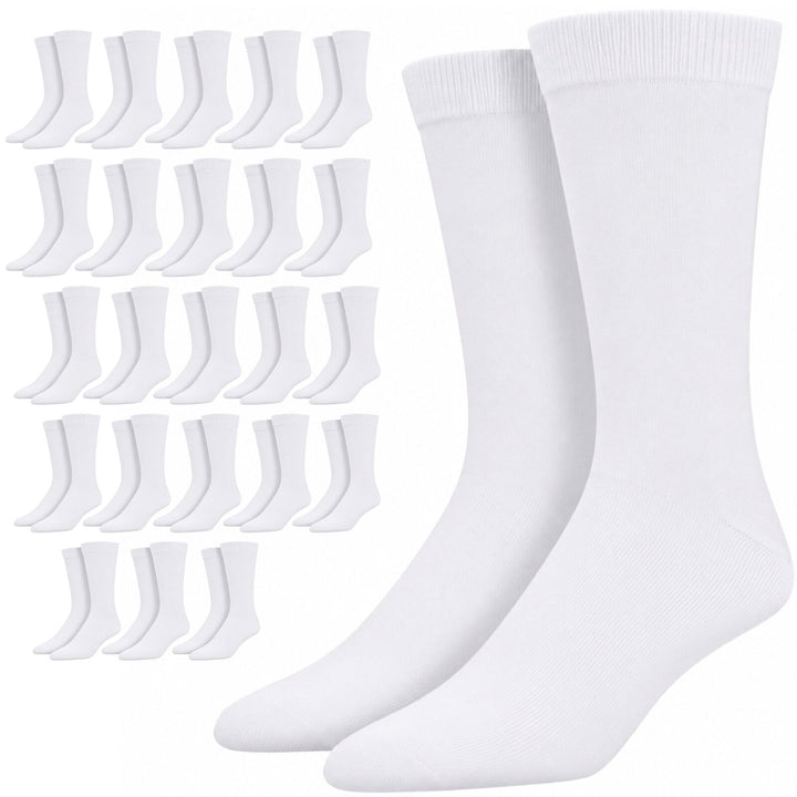 24 Pairs Bamboo Derived Loose Top Socks Diabetic Comfort Circulation - White