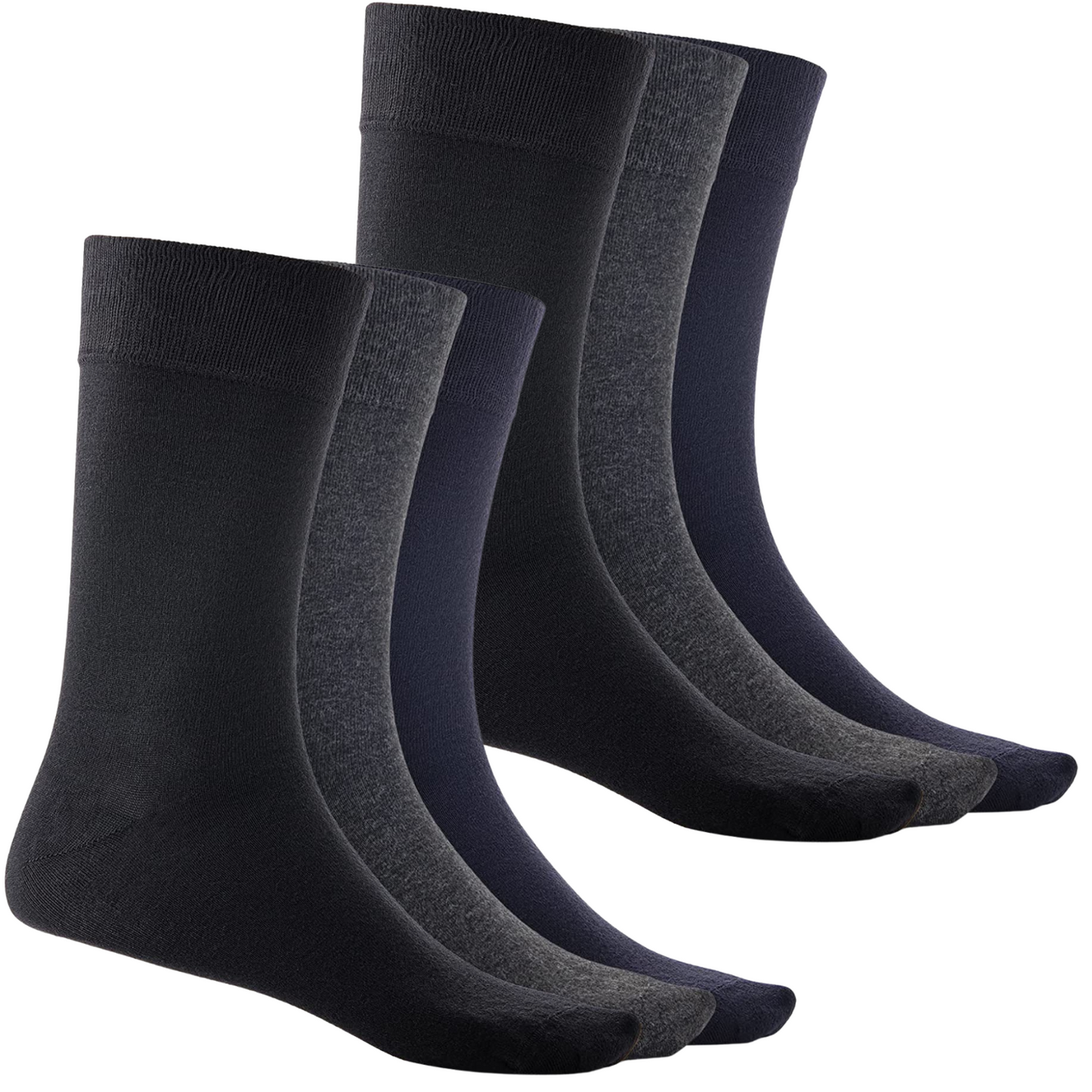 6 Pairs Premium Bamboo Loose Top Socks Diabetic Diabetes Circulation Eco Sox-8