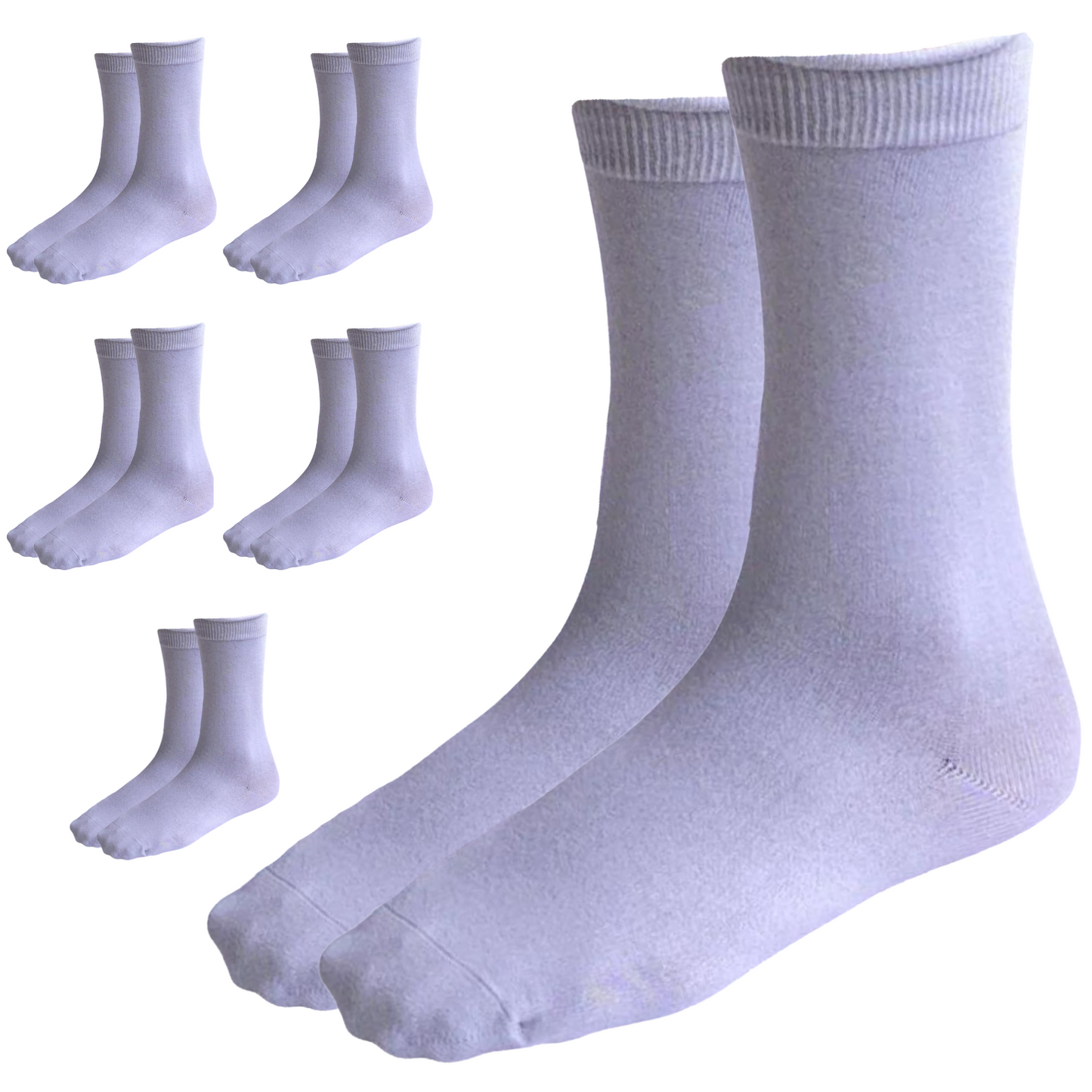 6 Pairs Premium Bamboo Loose Top Socks Diabetic Diabetes Circulation Eco Sox-6
