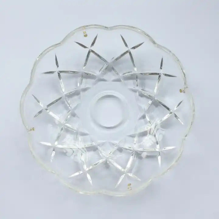 2x 120mm Crystal Chandelier Bobeche Lamp Chandelier Part w/ Gold Pins (30mm Hole)-2