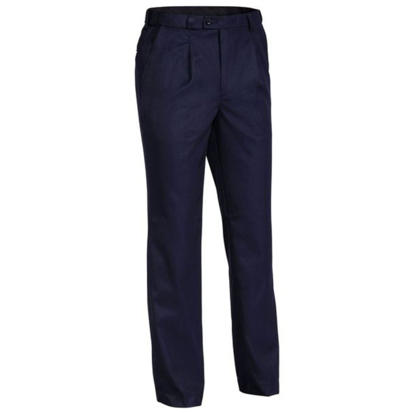 Mens Permanent Press Trousers Pants - Navy-0