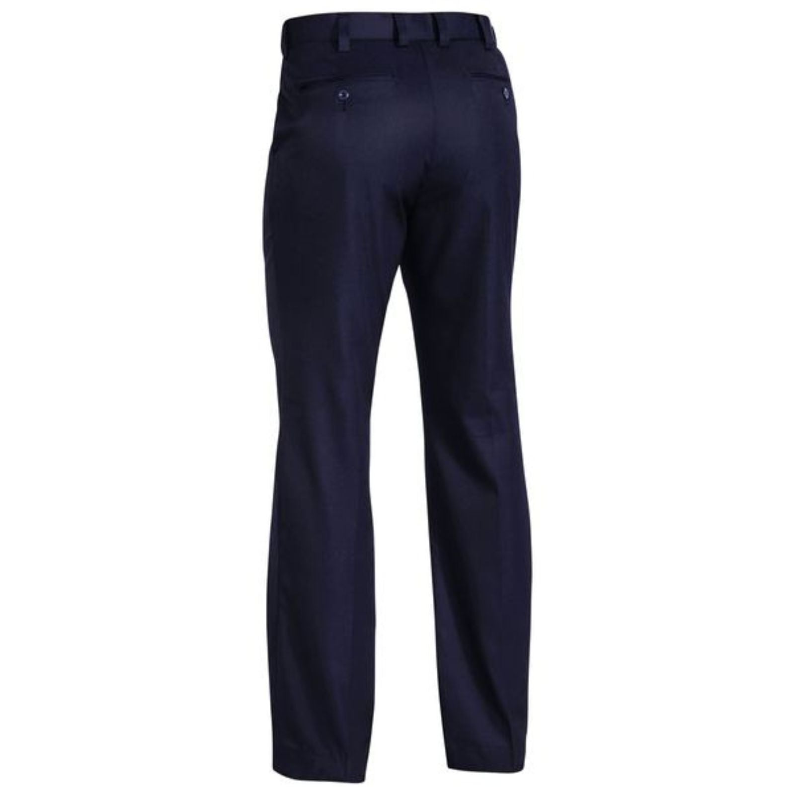 Mens Permanent Press Trousers Pants - Navy-3