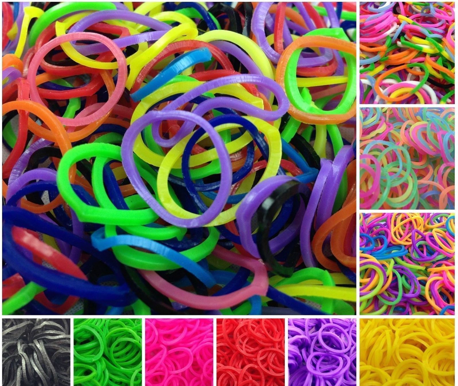 1200 pcs LOOM BANDS Rubber Refill Kit DIY Magical Bracelet 36S Clips,6 Hook-5