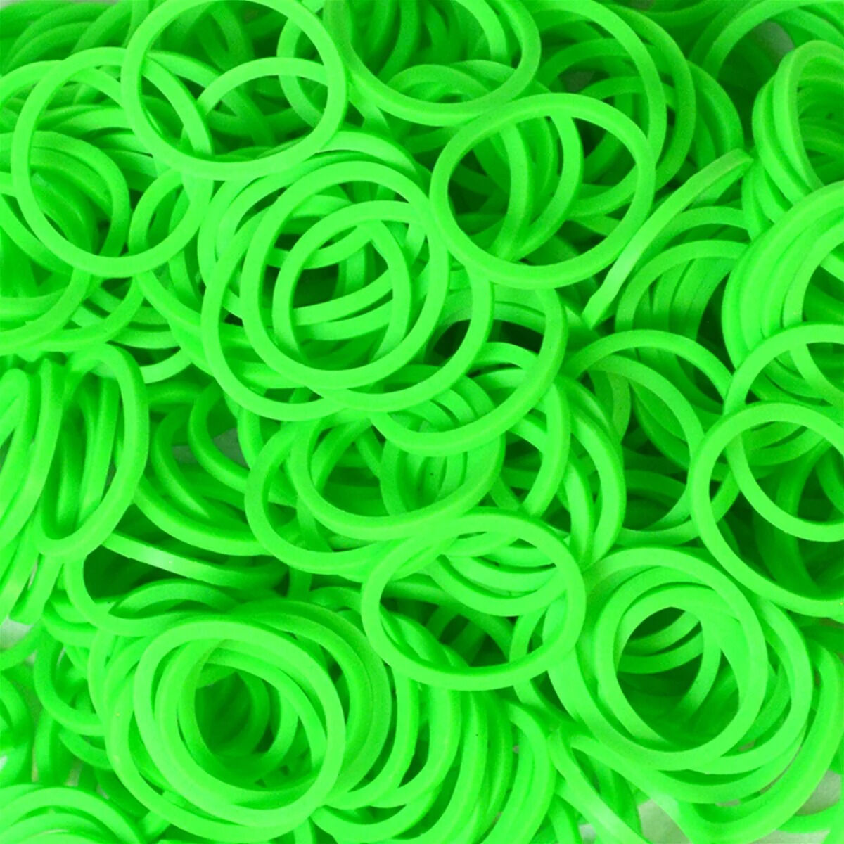 1200pcs Loom Bands Refill Kit Rubber DIY Bracelet Making Set - Plain Green