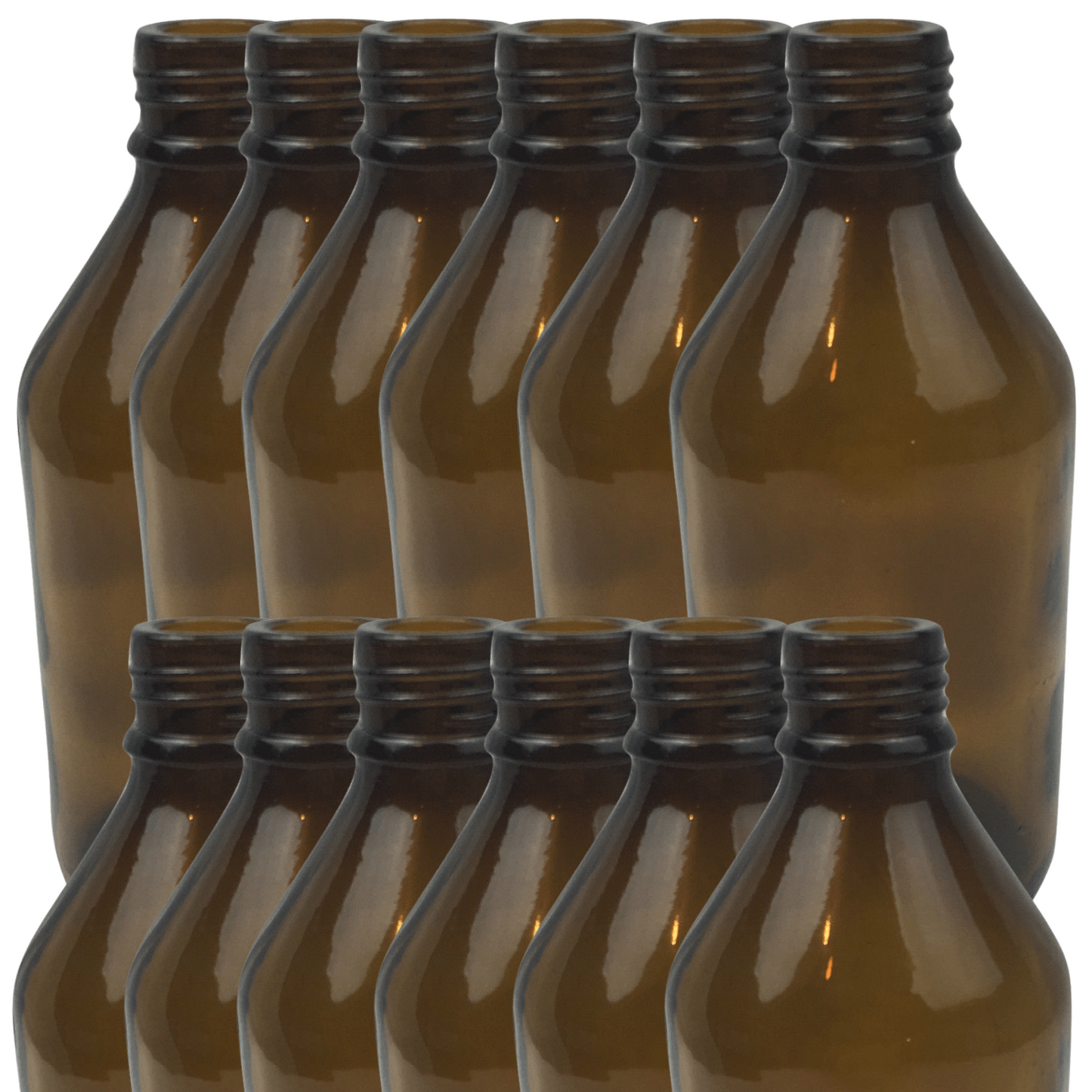12x 600ml Brown Glass Bottles Without Lid/Cap Bulk Pack-0