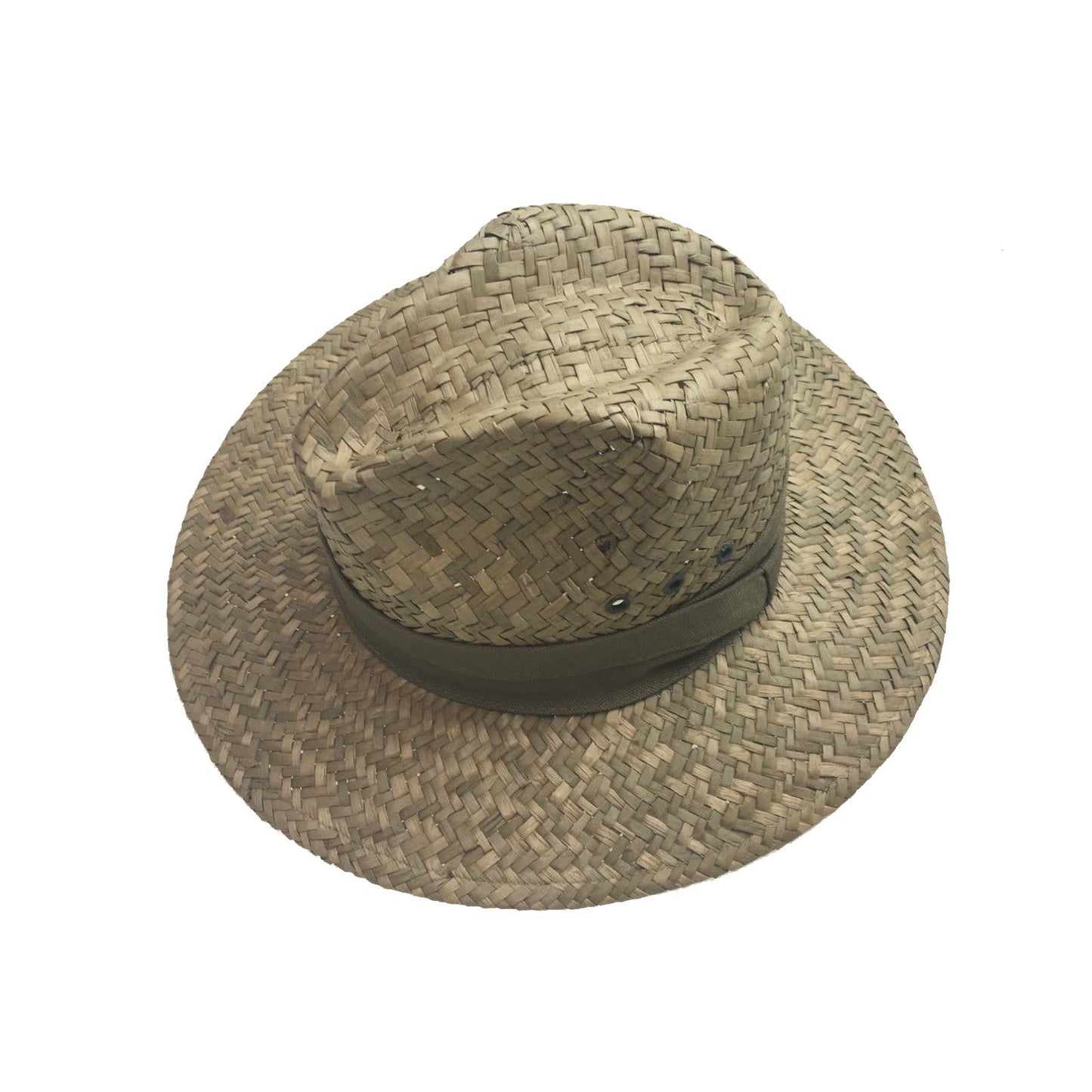 Natural BROAD WEAVE SEAGRASS SAFARI STRAW PANAMA HAT FEDORA Sun Summer Cap 2096-1