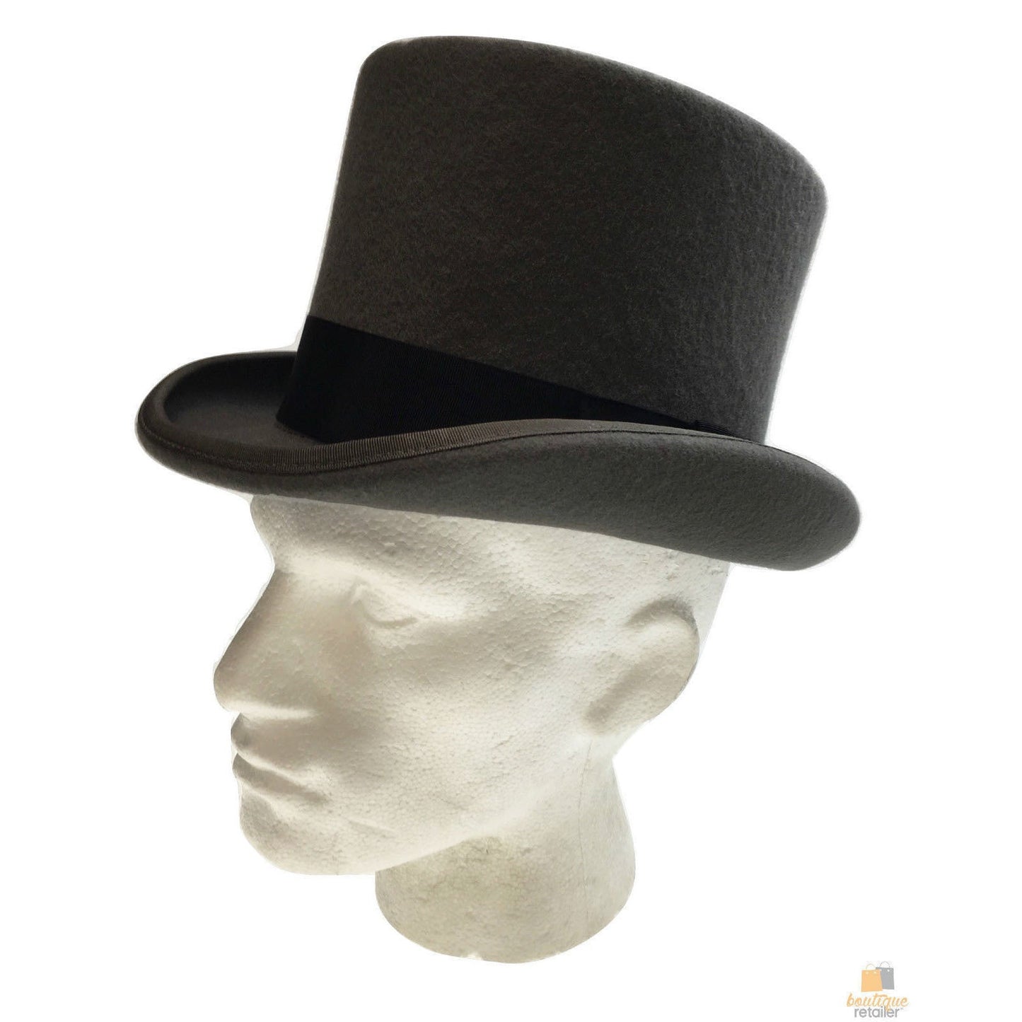 5.5" Premium Mad Hatter Top Hat 100% Australian Wool Felt Magician Tuxedo Cap-0