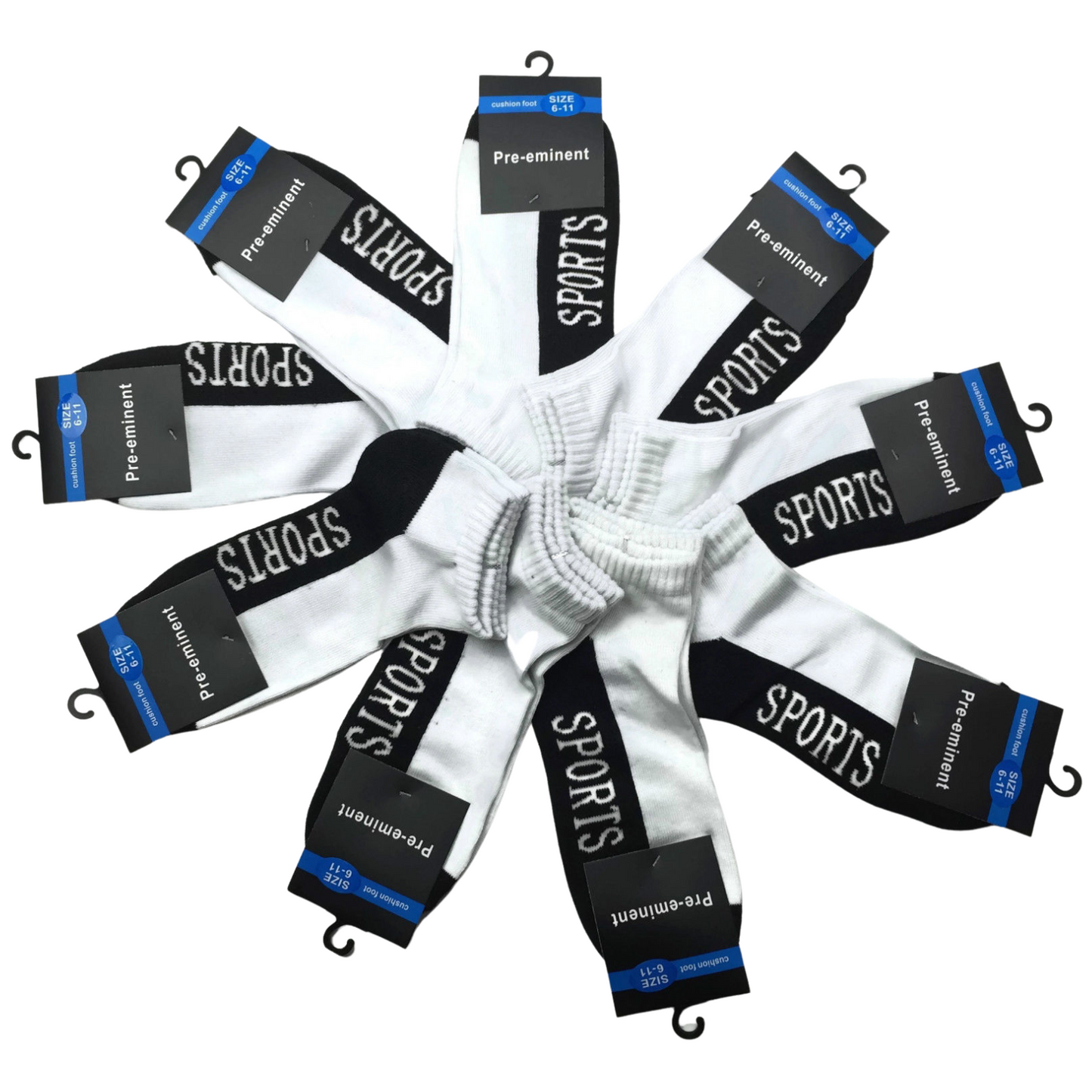24x COTTON ANKLE SOCKS Sport Cushion Foot Low Cut Running - Assorted Colours Bulk-1