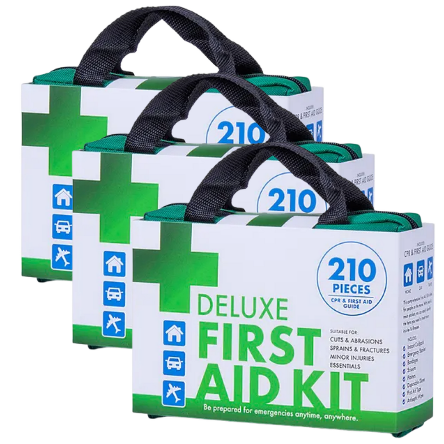3x 210PCS EMERGENCY FIRST AID KIT Medical Travel Set Workplace Office ARTG BULK-1