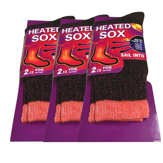 3 Pairs Womens THERMAL HEATED SOCKS Warm Winter Comfort Work Sox Ski BULK-0
