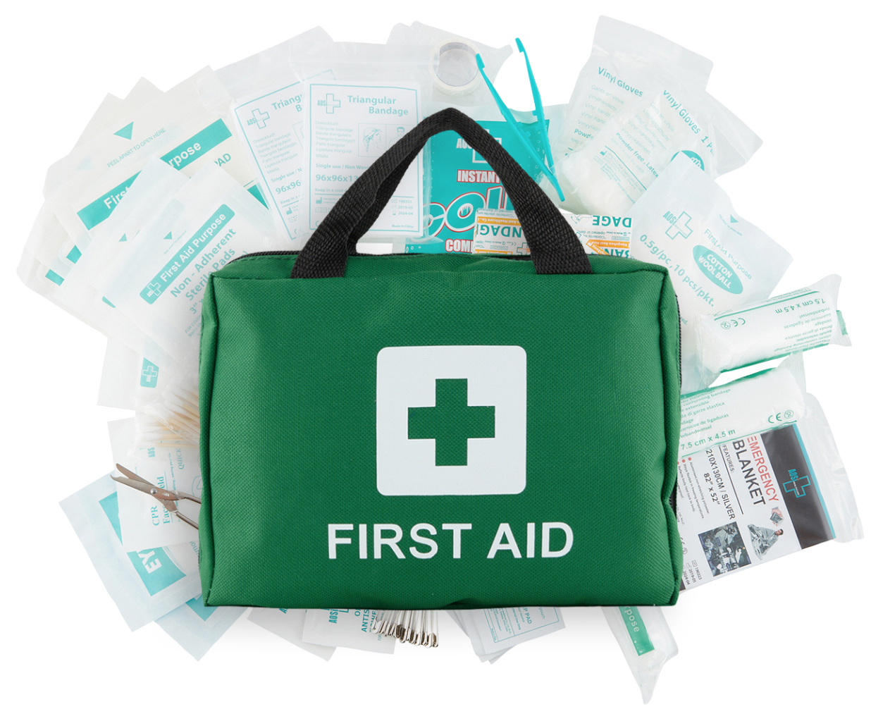 4x 210PCS EMERGENCY FIRST AID KIT Medical Travel Set Workplace Office ARTG BULK-4