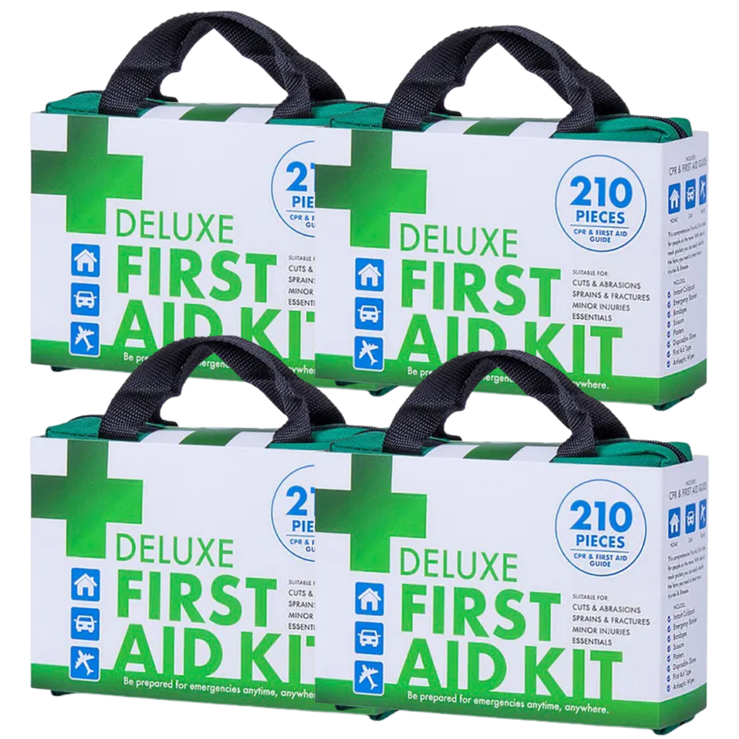 4x 210PCS EMERGENCY FIRST AID KIT Medical Travel Set Workplace Office ARTG BULK-1