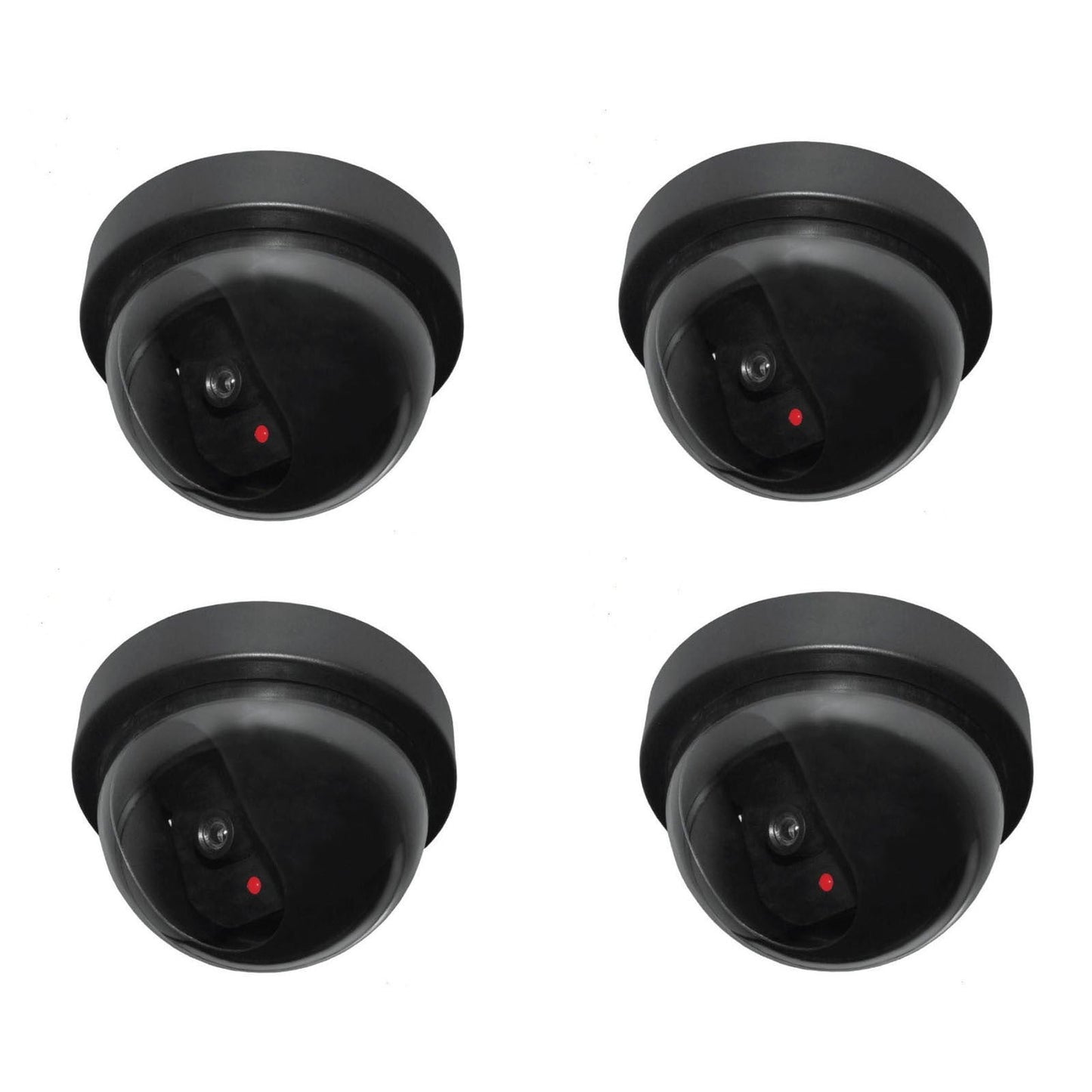 4x DUMMY SECURITY CAMERA Fake Dome Surveillance Flashing LED Wireless Imitation-1