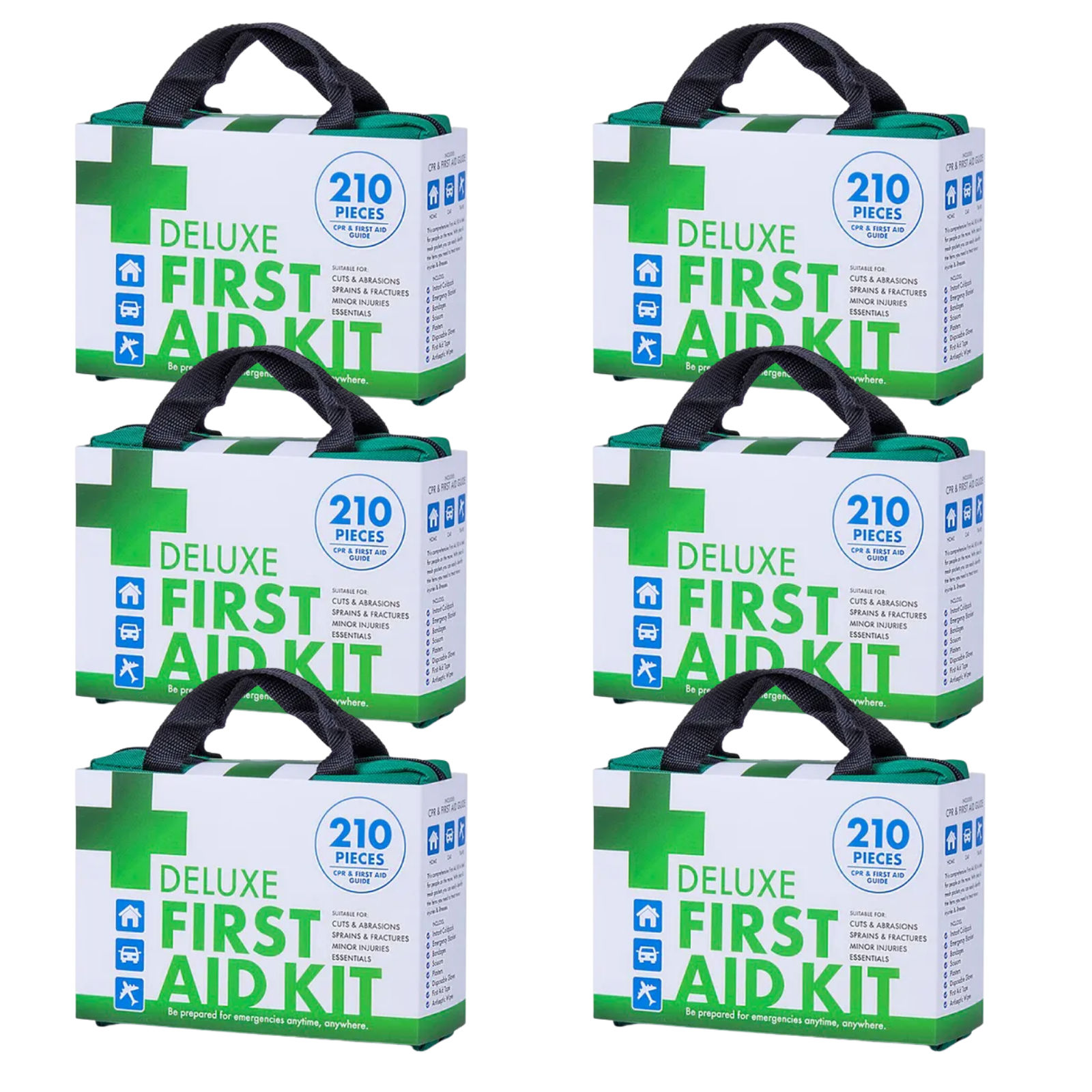 6x 210PCS EMERGENCY FIRST AID KIT Medical Travel Set Workplace Office ARTG BULK-0