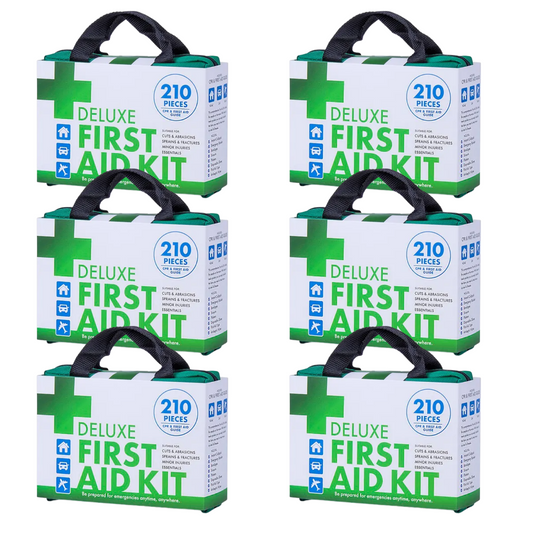 6x 210PCS EMERGENCY FIRST AID KIT Medical Travel Set Workplace Office ARTG BULK-0