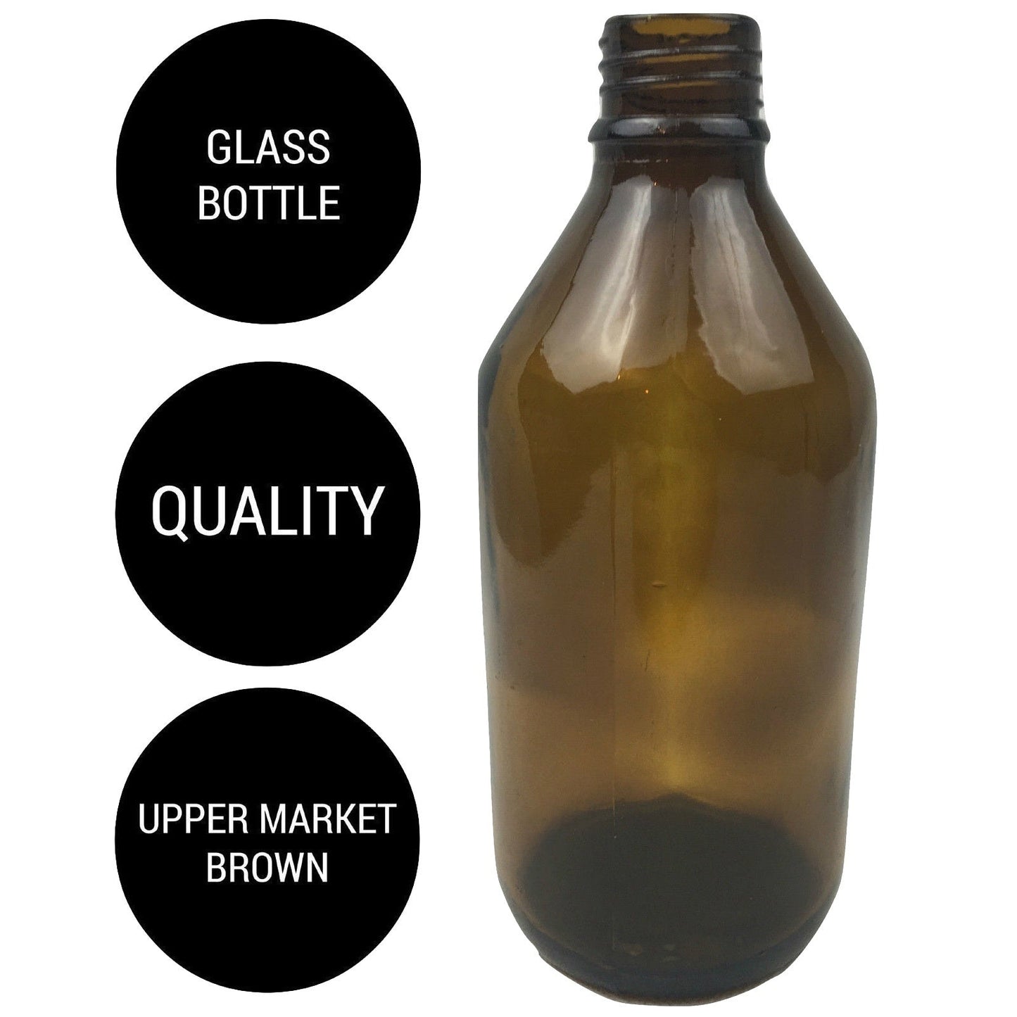 600ml Brown Glass Bottle Without Lid/Cap