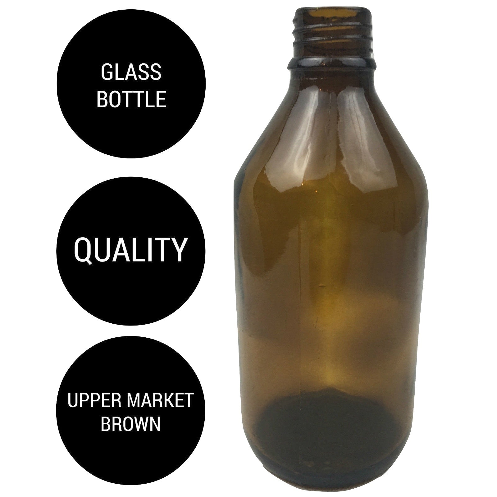 600ml Brown Glass Bottle without Lid/Cap-1