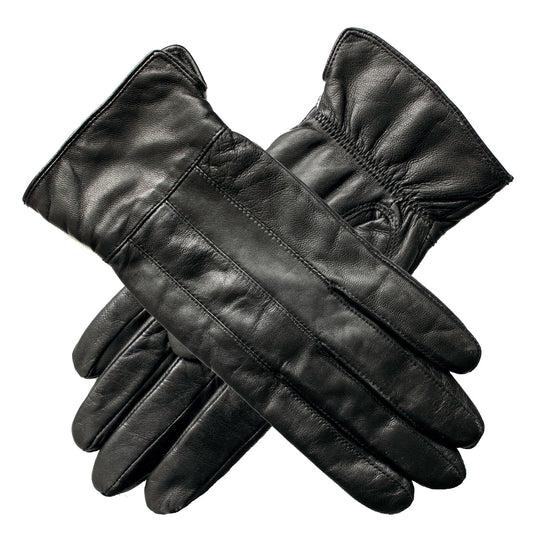 Ladies Genuine Sheepskin Leather Gloves Fleece Lined Warm Winter Womens in Black-0
