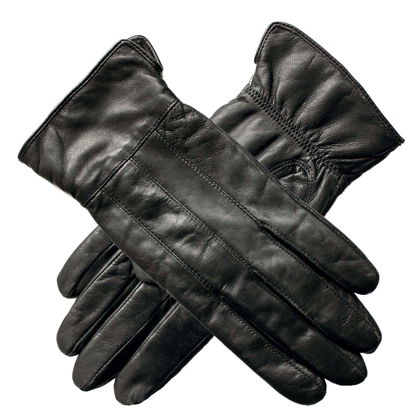 Ladies Genuine Sheepskin Leather Gloves Fleece Lined Warm Winter Womens in Black-1