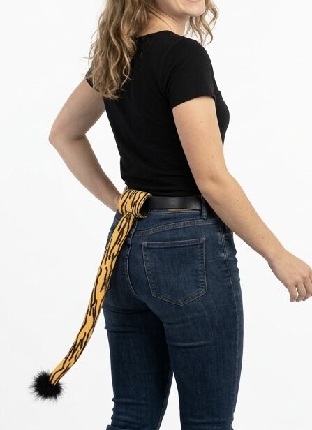 80cm LONG ANIMAL TAIL Cat Costume Party Halloween Tiger Devil Waist Strap