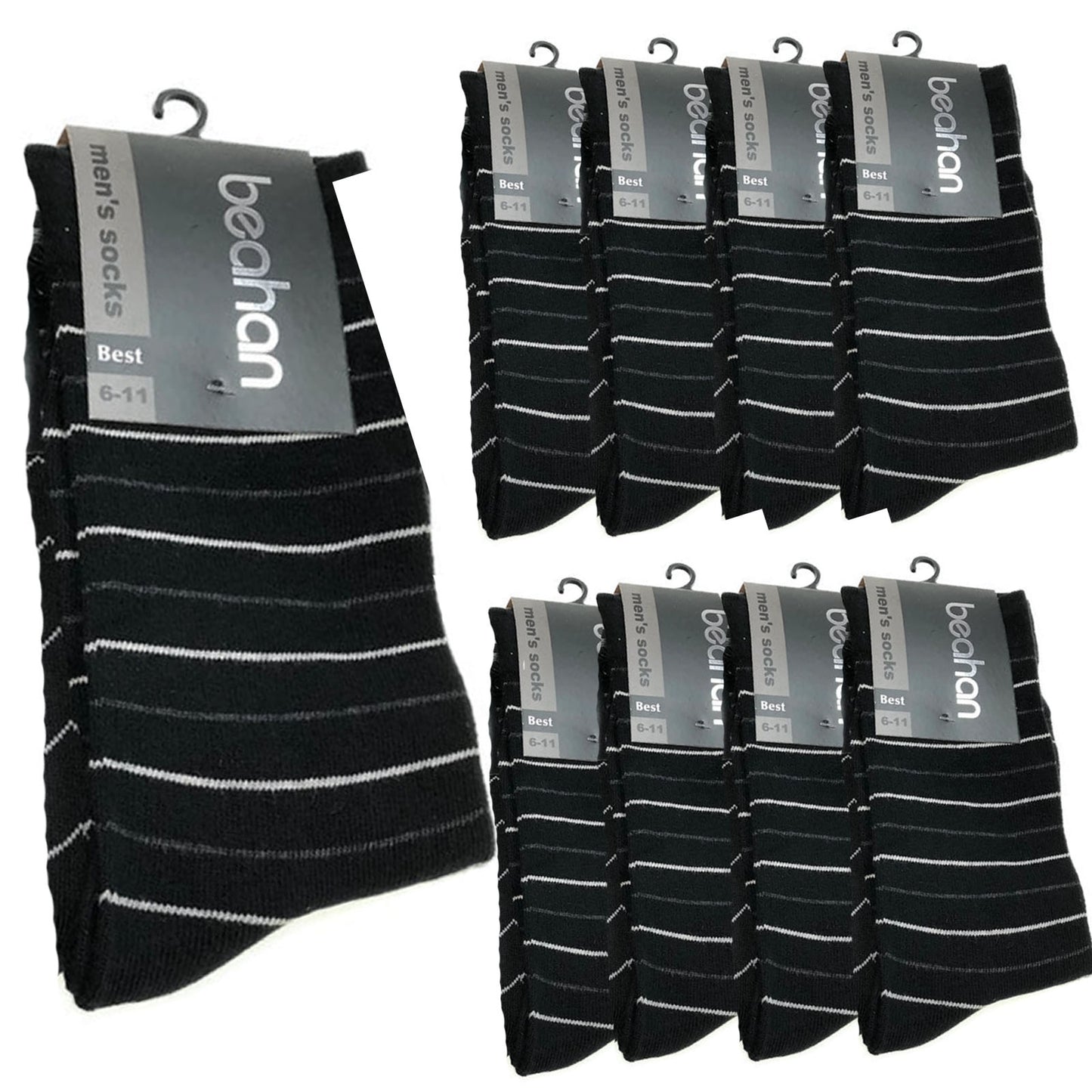 9 Pairs COTTON BUSINESS SOCKS Mens Dress Crew Plain Work Casual  BULK-3