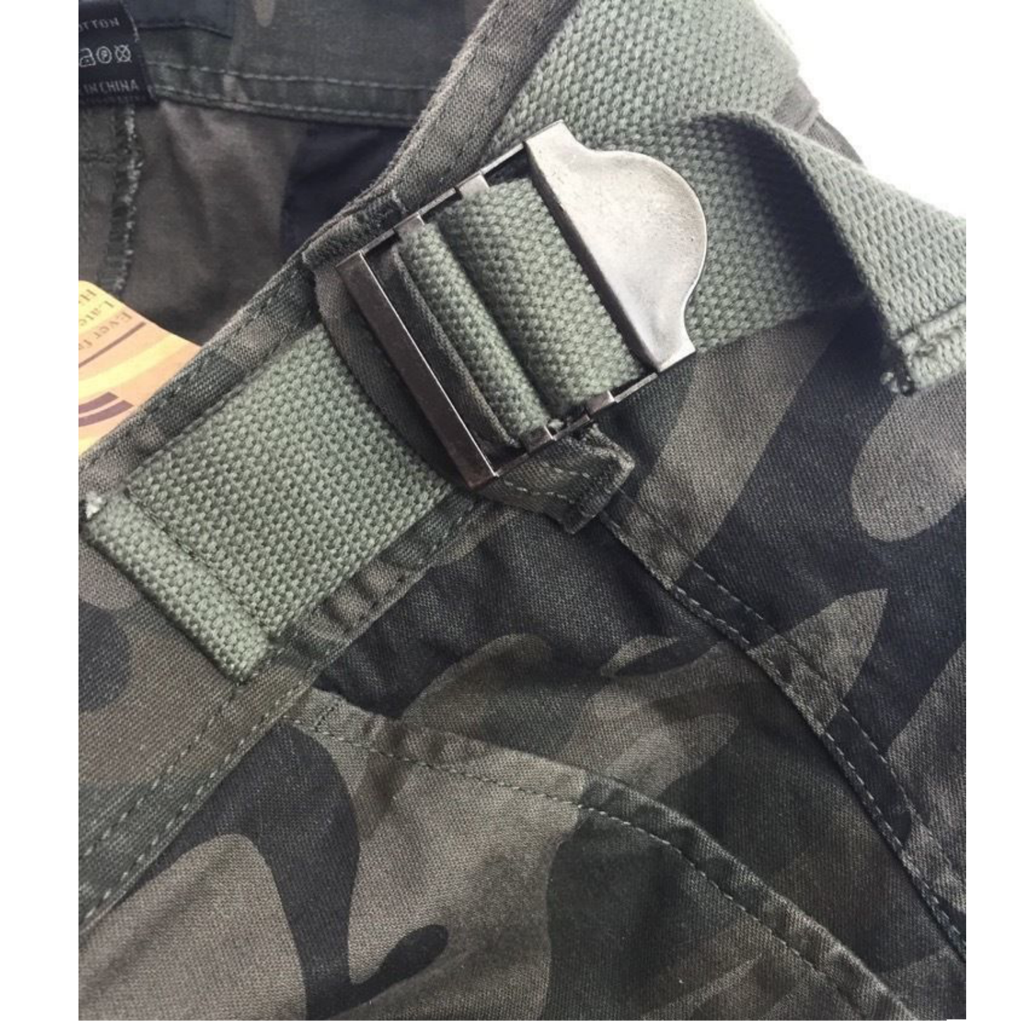 Deluxe Heavy Duty CARGO SHORTS 100% COTTON Drill Summer Work Adjustable in Camouflage