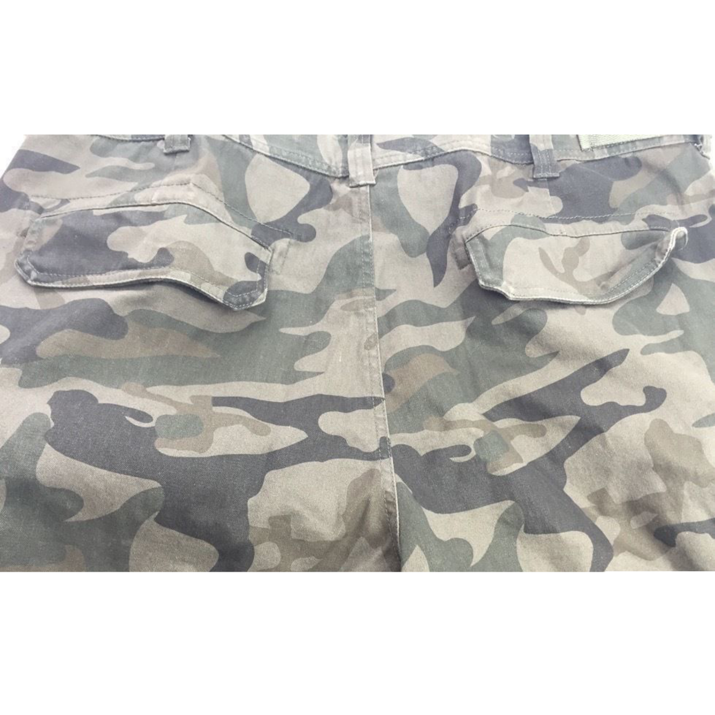 Deluxe Heavy Duty CARGO SHORTS 100% COTTON Drill Summer Work Adjustable in Camouflage