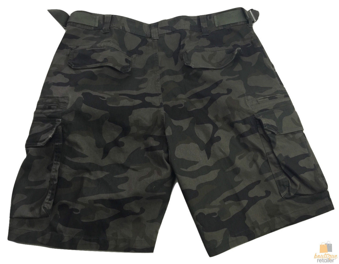 Deluxe Heavy Duty CARGO SHORTS 100% COTTON Drill Summer Work Adjustable in Camouflage