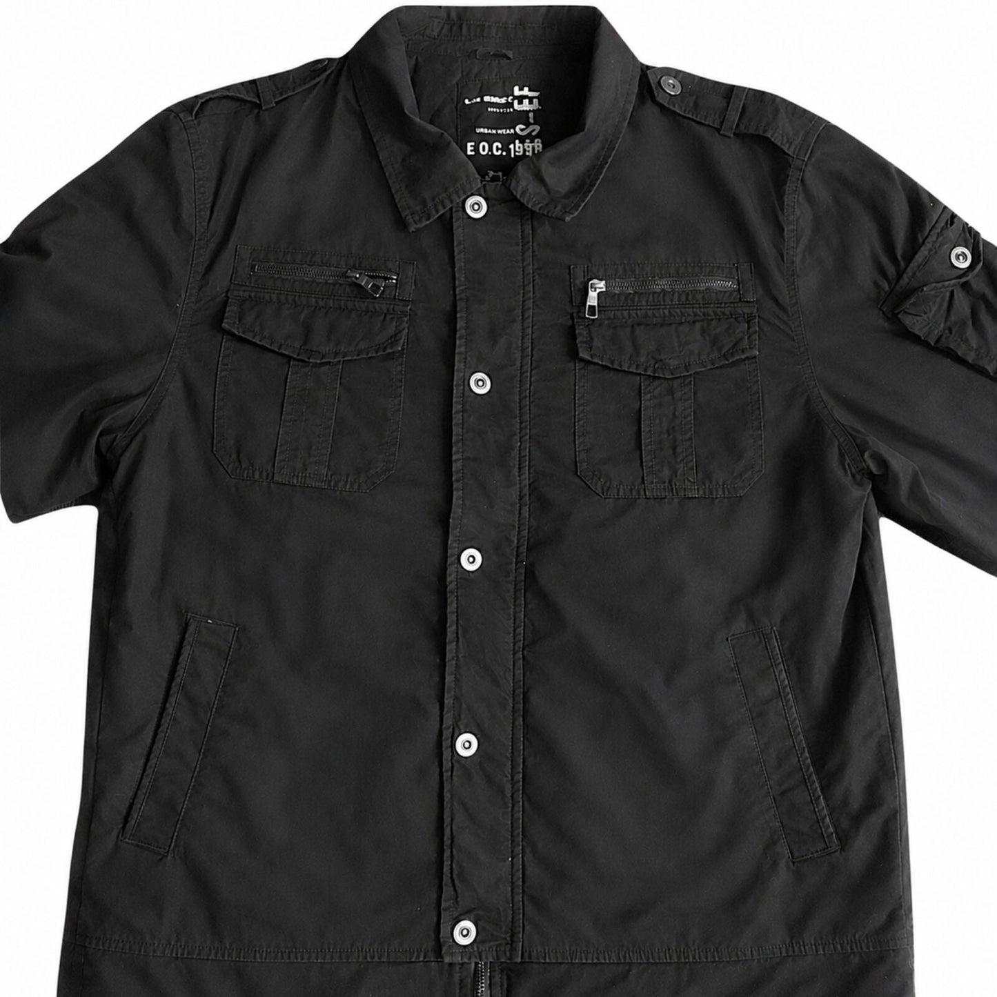 King Mens Plus Size Jacket 100% Cotton Extra Big Tall Winter Coat - Black