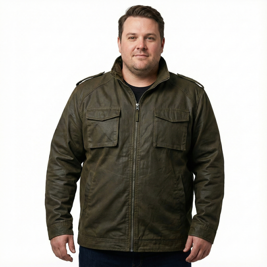 MENS PLUS SIZE JACKET King Extra Big & Tall Hood Coat 100% COTTON Warm Winter Large